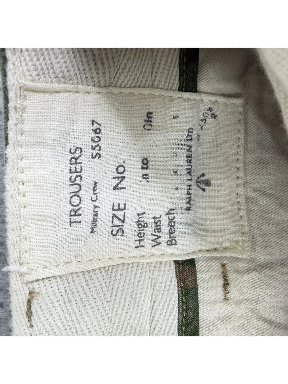 Polo Ralph Lauren Military Surplus Utility Cargo Pants Green Camo Distress 31x30